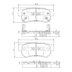 Колодки тормозные дисковые NIPPARTS J3610509