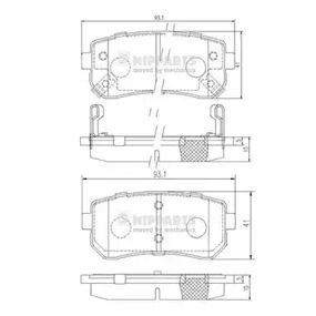 Колодки тормозные дисковые NIPPARTS J3610512