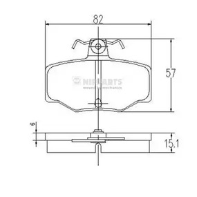 Колодки тормозные дисковые NIPPARTS J3611031