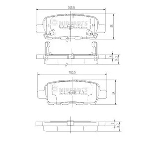 Тормозные колодки NIPPARTS J3611044