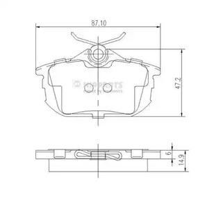 Тормозные колодки NIPPARTS J3615012