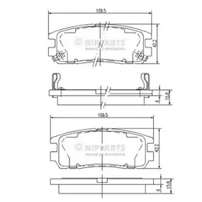 Тормозные колодки NIPPARTS J3619001