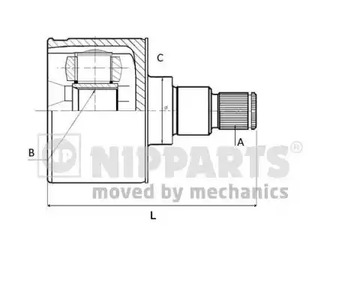 Шарнирный комплект, приводной вал NIPPARTS N2830900