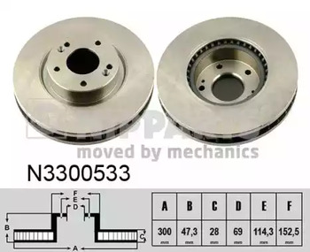 Диск тормозной NIPPARTS N3300533