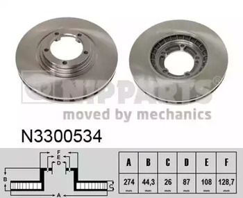 Диск тормозной NIPPARTS N3300534