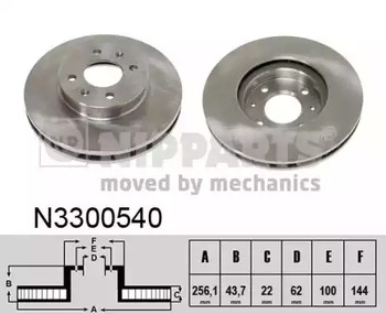 Диск тормозной NIPPARTS N3300540