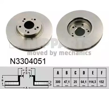 Диск тормозной NIPPARTS N3304051