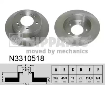 Диск тормозной NIPPARTS N3310518