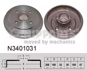 Тормозной барабан NIPPARTS N3401031