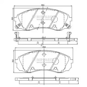 Тормозные колодки NIPPARTS N3600329