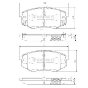 Колодки тормозные дисковые NIPPARTS N3600545