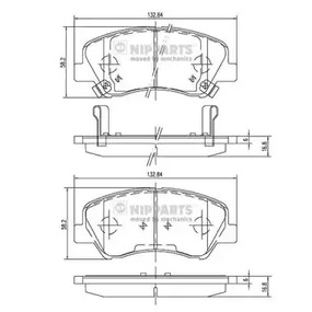 Колодки тормозные дисковые NIPPARTS N3600550