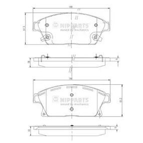 Колодки тормозные дисковые NIPPARTS N3600915