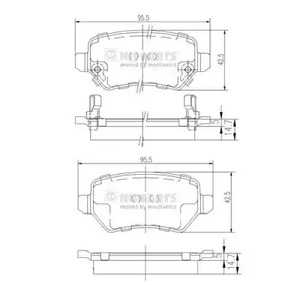 N3610310 NIPPARTS Колодки тормозные дисковые