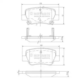 Колодки тормозные дисковые NIPPARTS N3612042