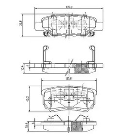 Колодки тормозные дисковые NIPPARTS N3615015