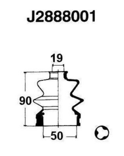 к-кт пыльника ШРУСа NIPPARTS J2888001