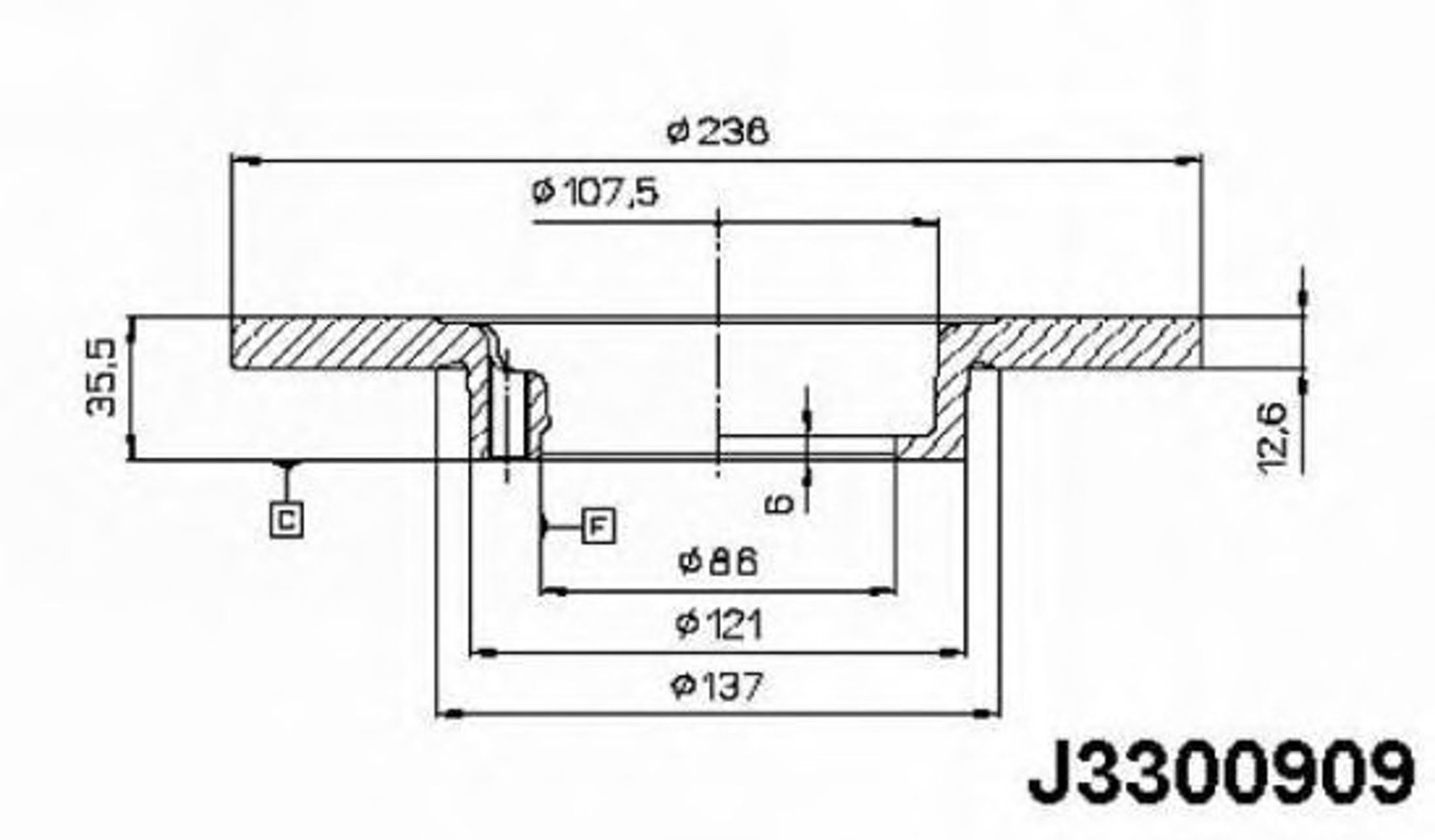 Диск тормозной NIPPARTS J3300909