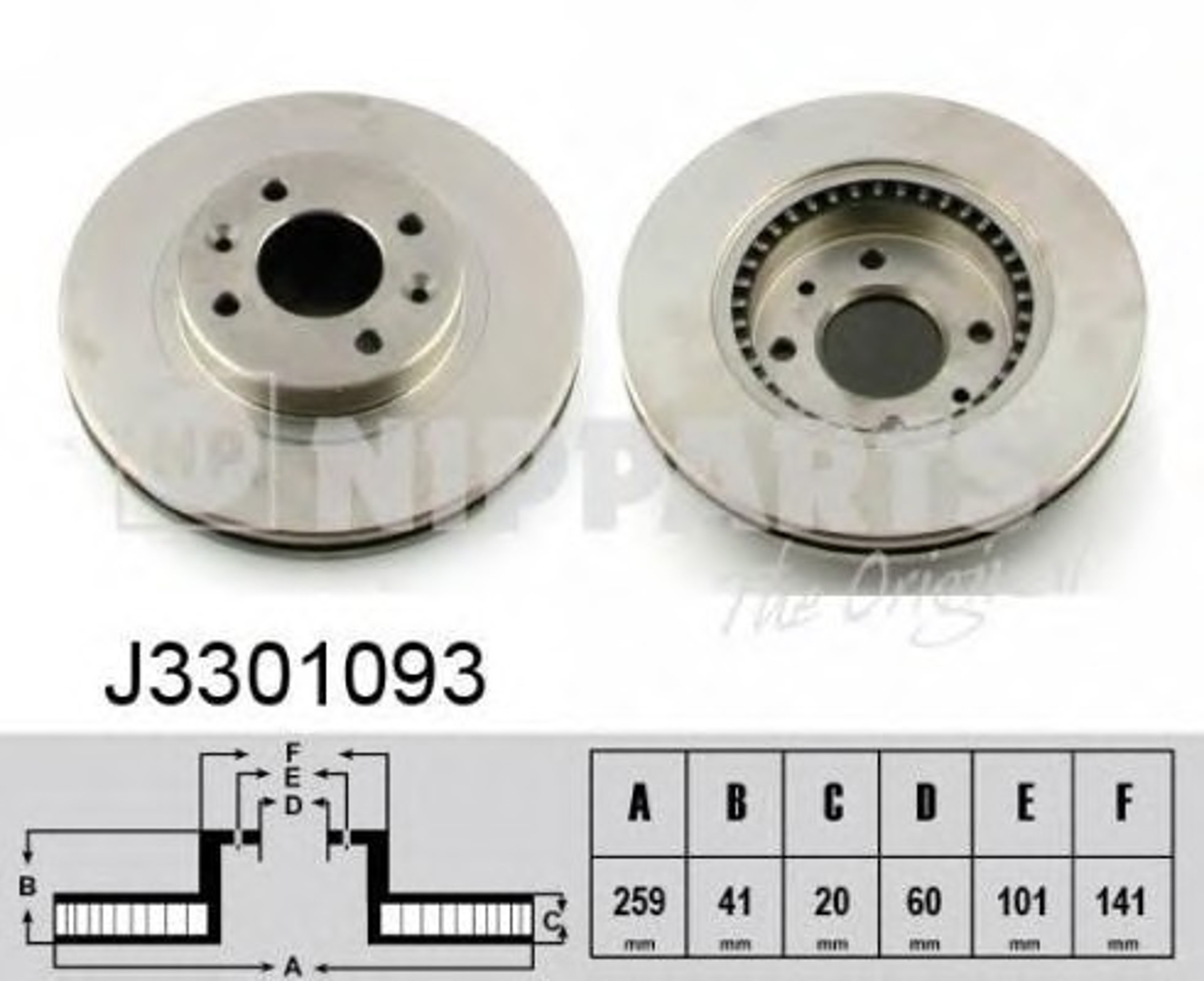 Диск тормозной NIPPARTS J3301093