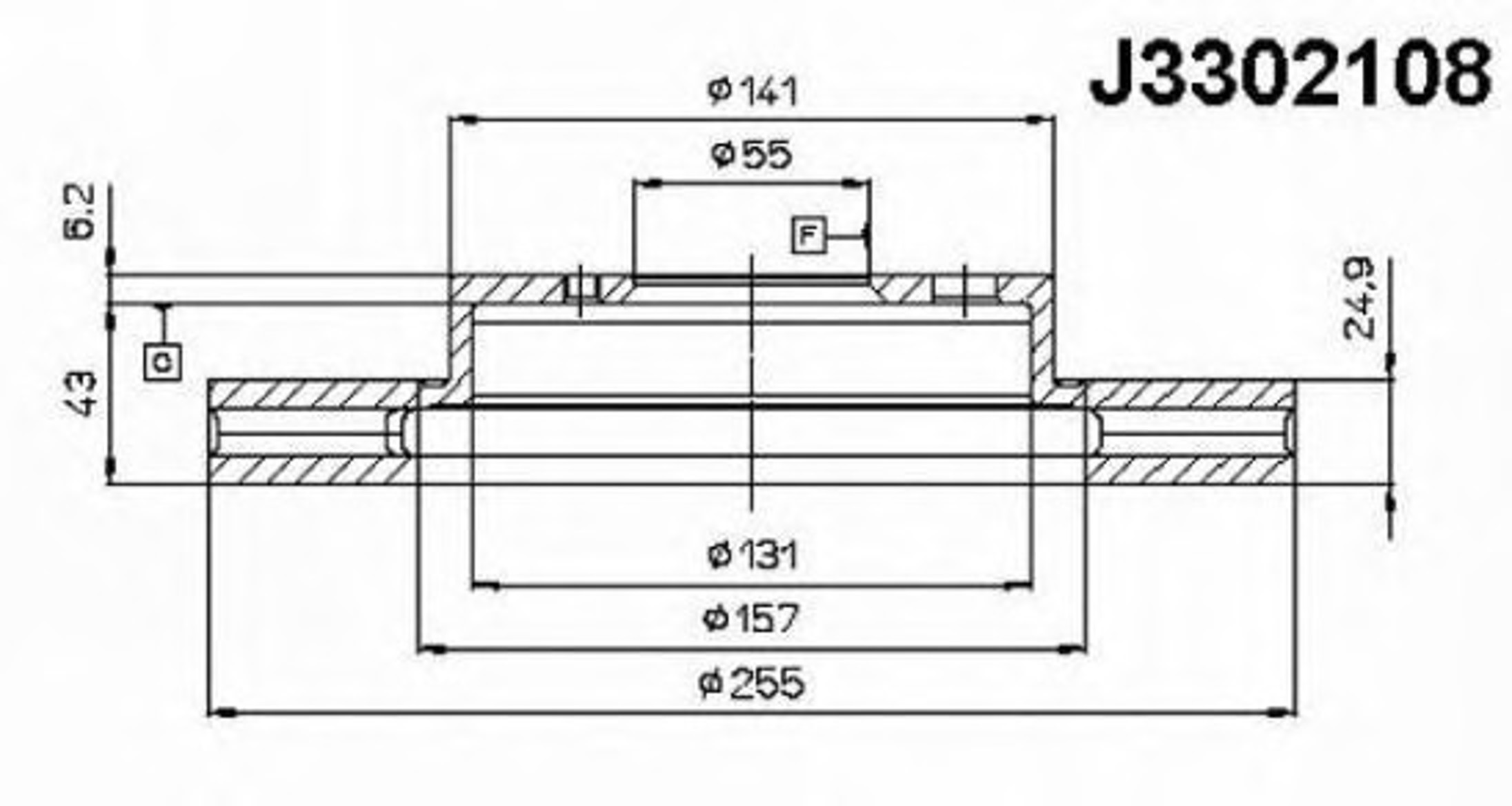 Диск тормозной NIPPARTS J3302108