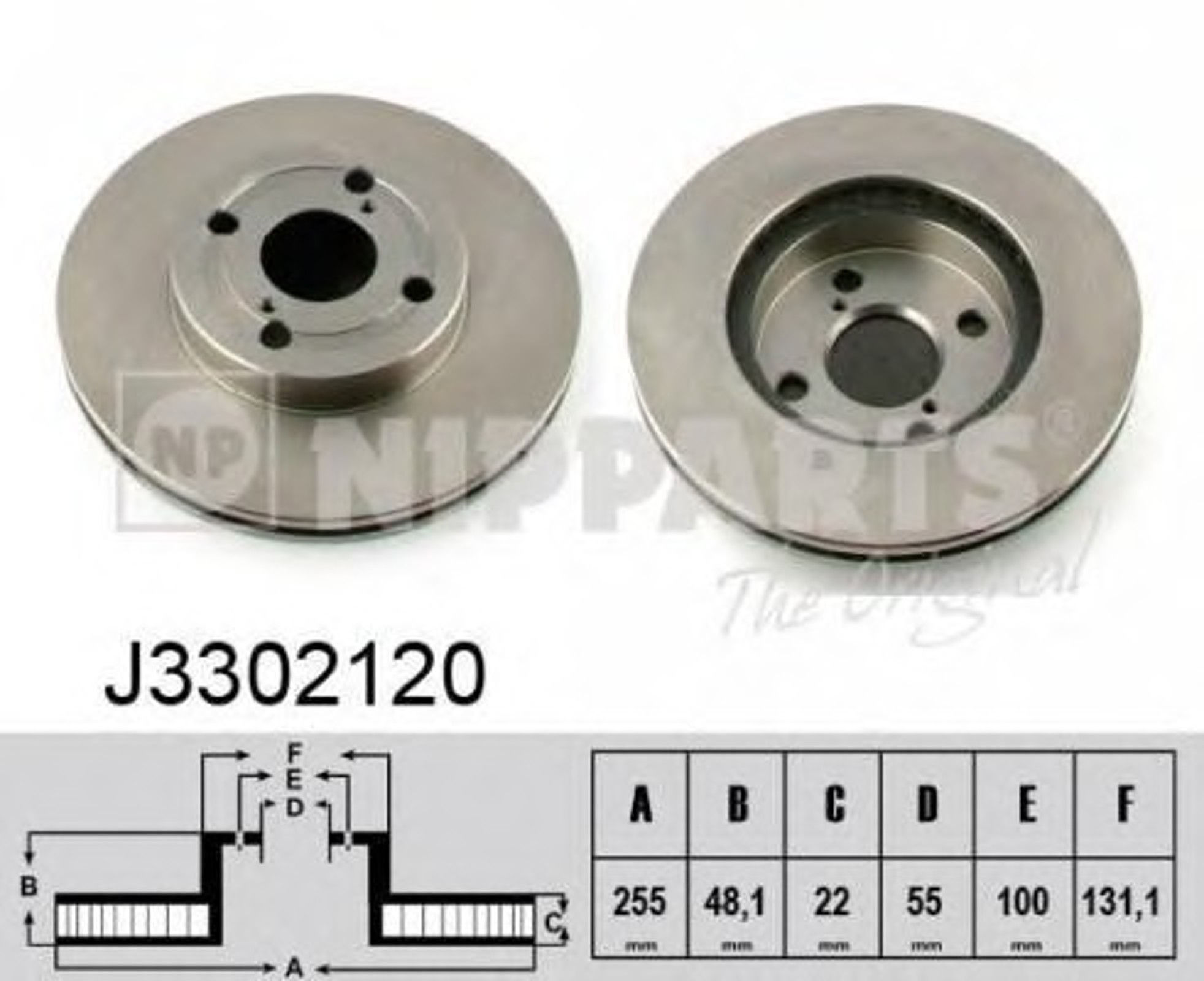 Диск тормозной NIPPARTS J3302120