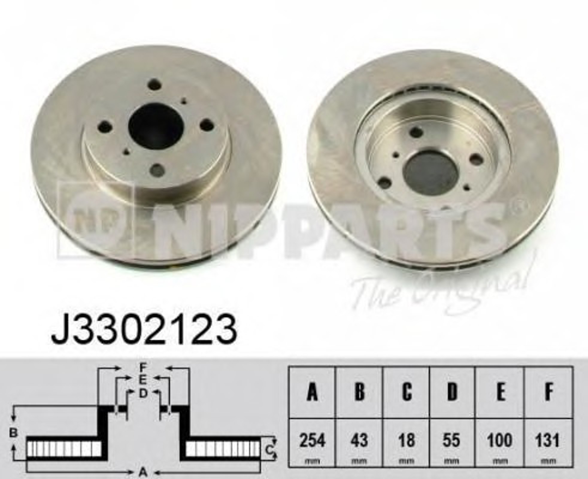 Диск тормозной NIPPARTS J3302123
