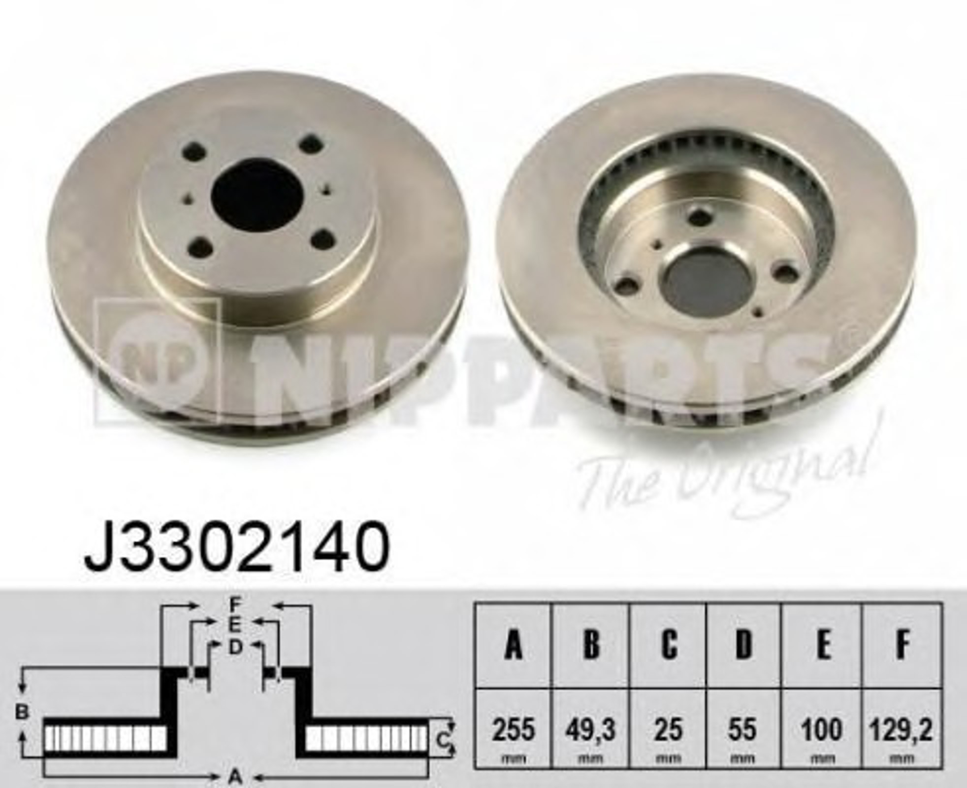 Диск тормозной NIPPARTS J3302140