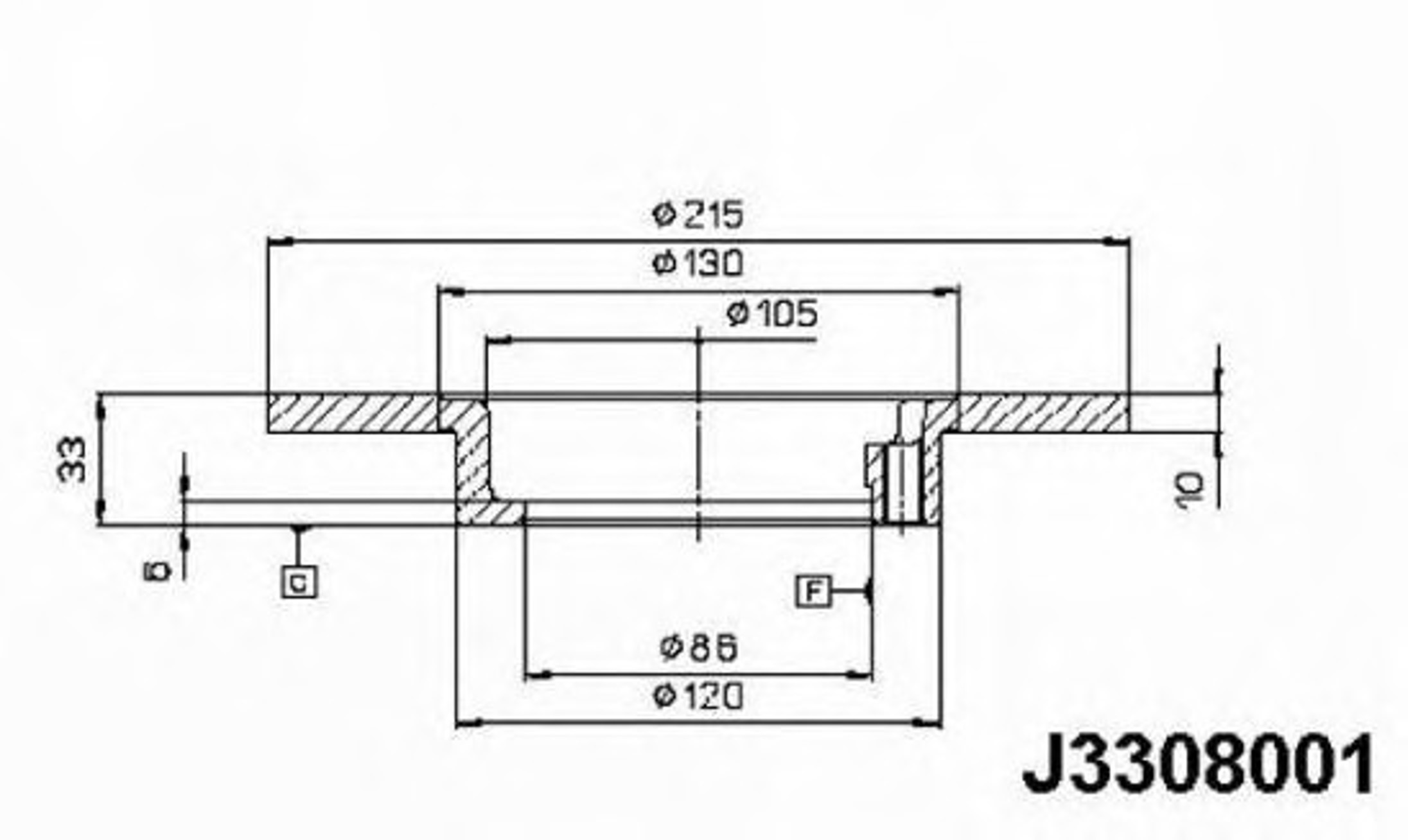 Диск тормозной NIPPARTS J3308001
