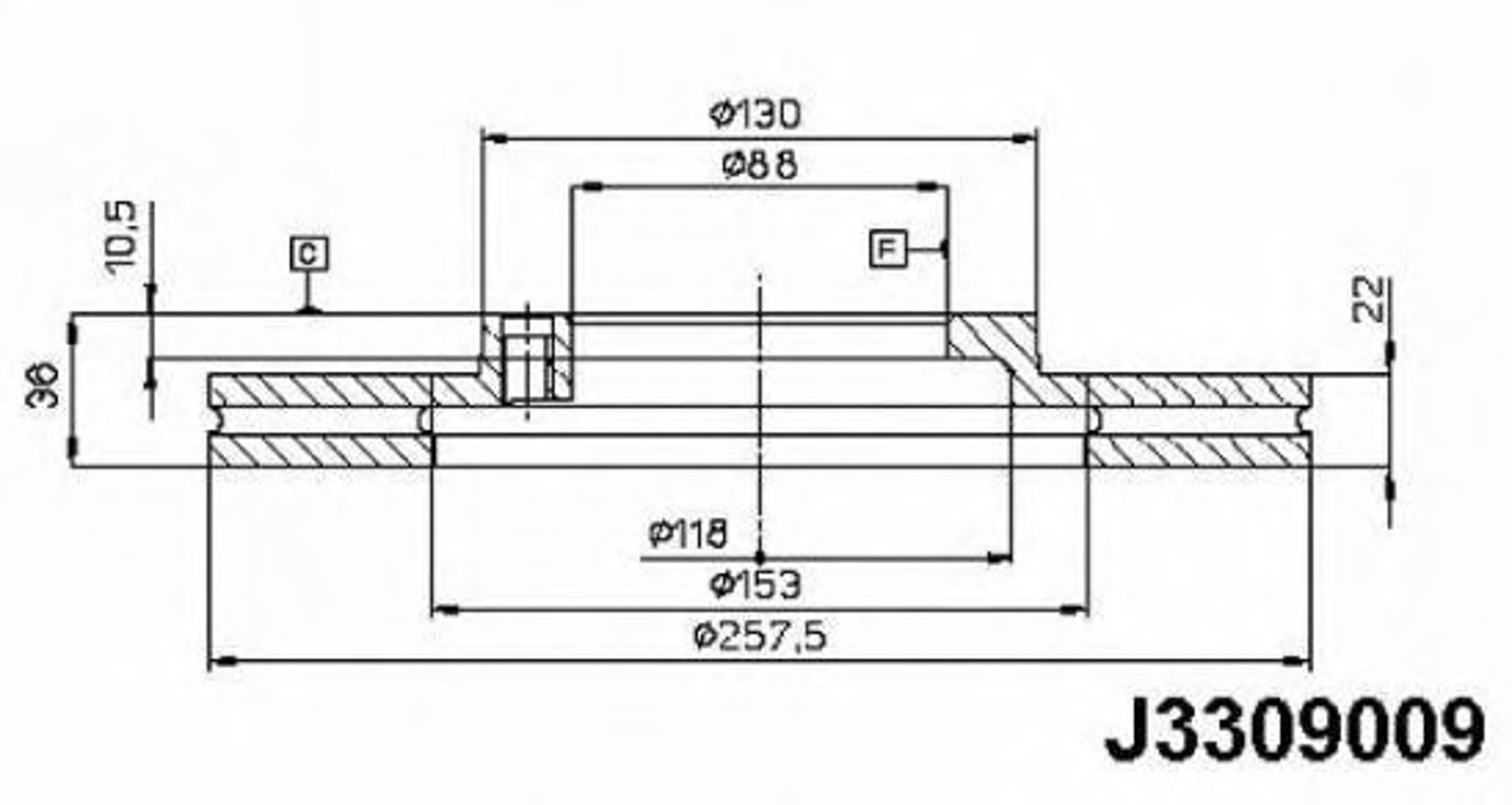 Диск тормозной NIPPARTS J3309009