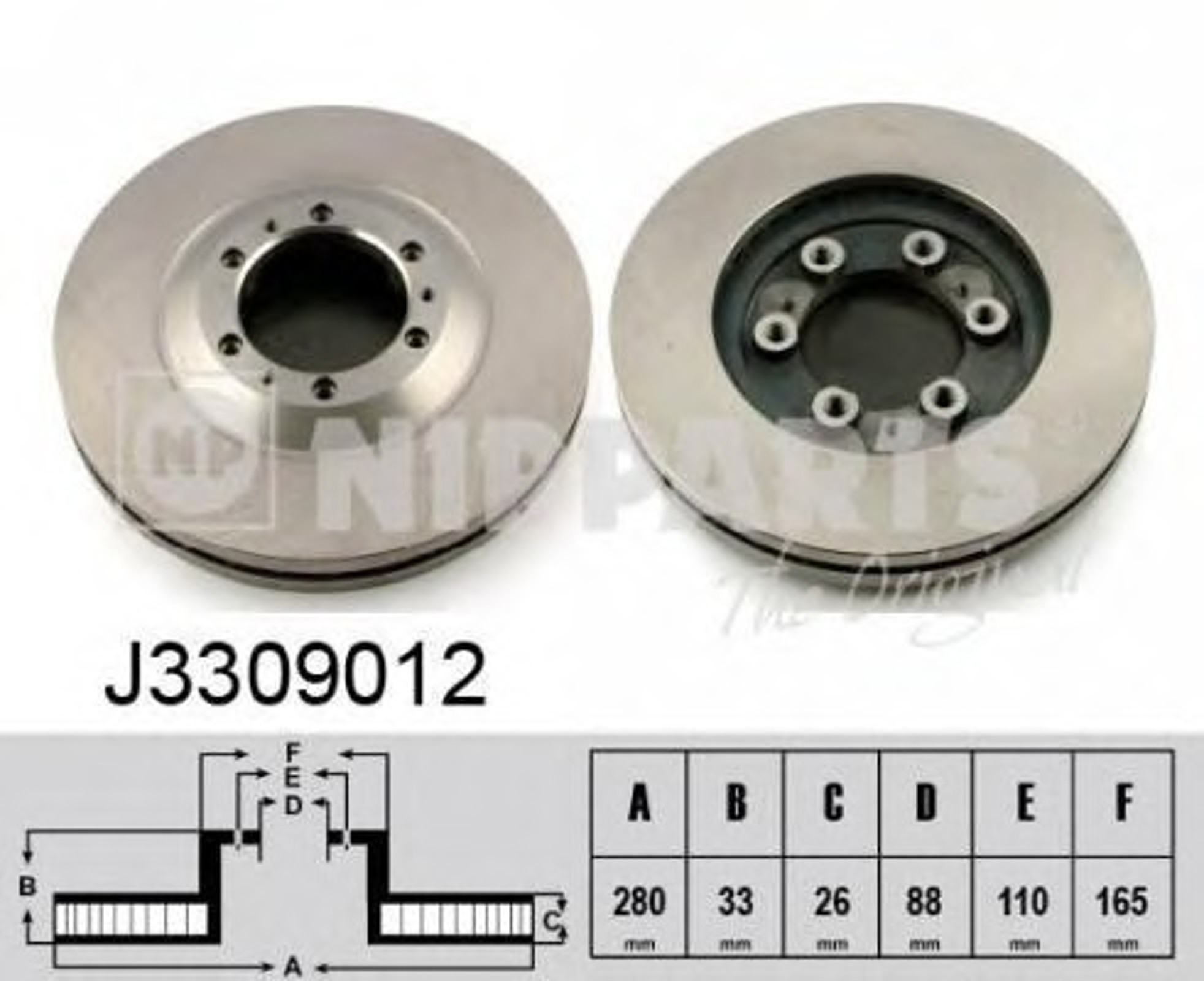 Диск тормозной NIPPARTS J3309012