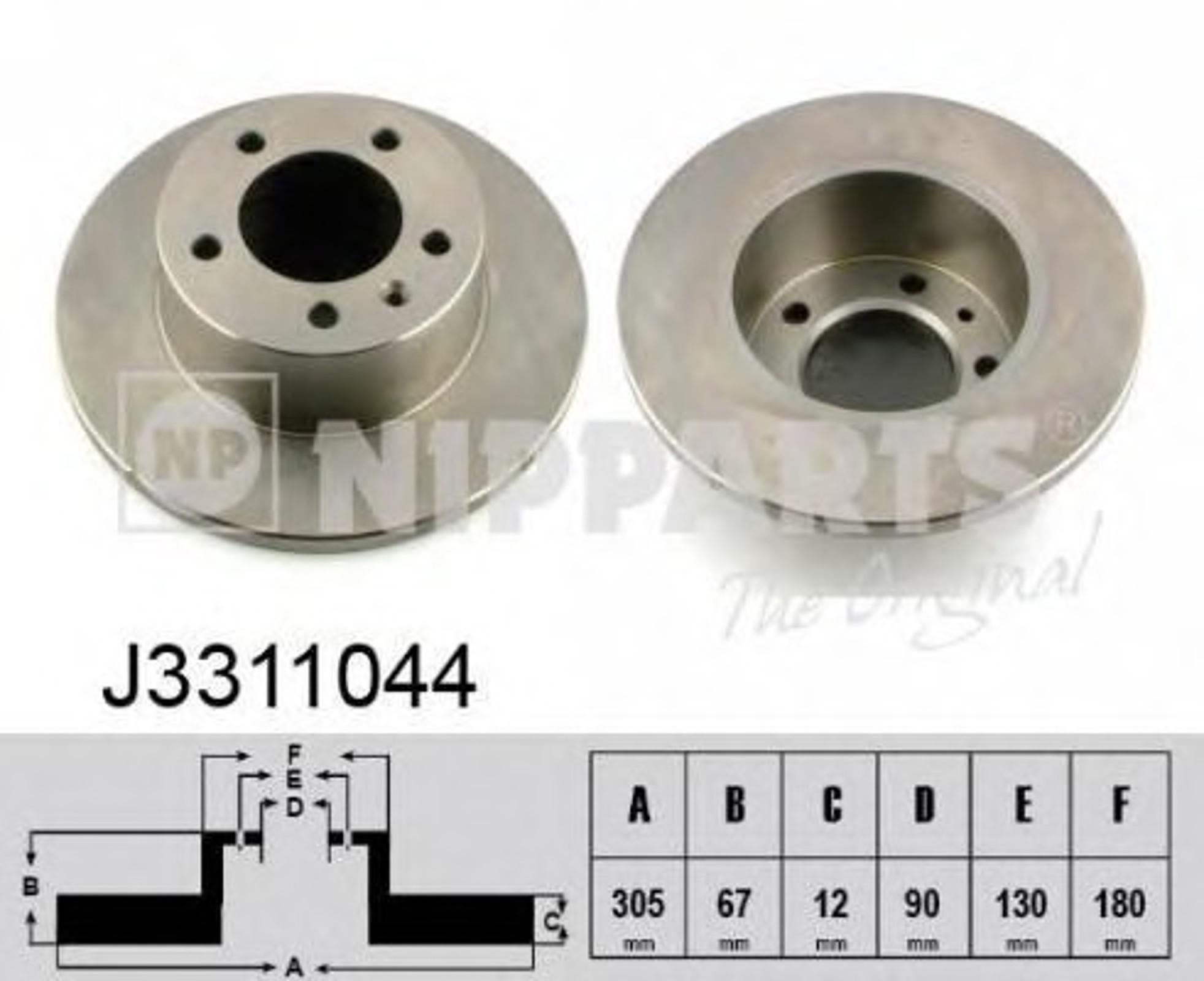 Диск тормозной NIPPARTS J3311044