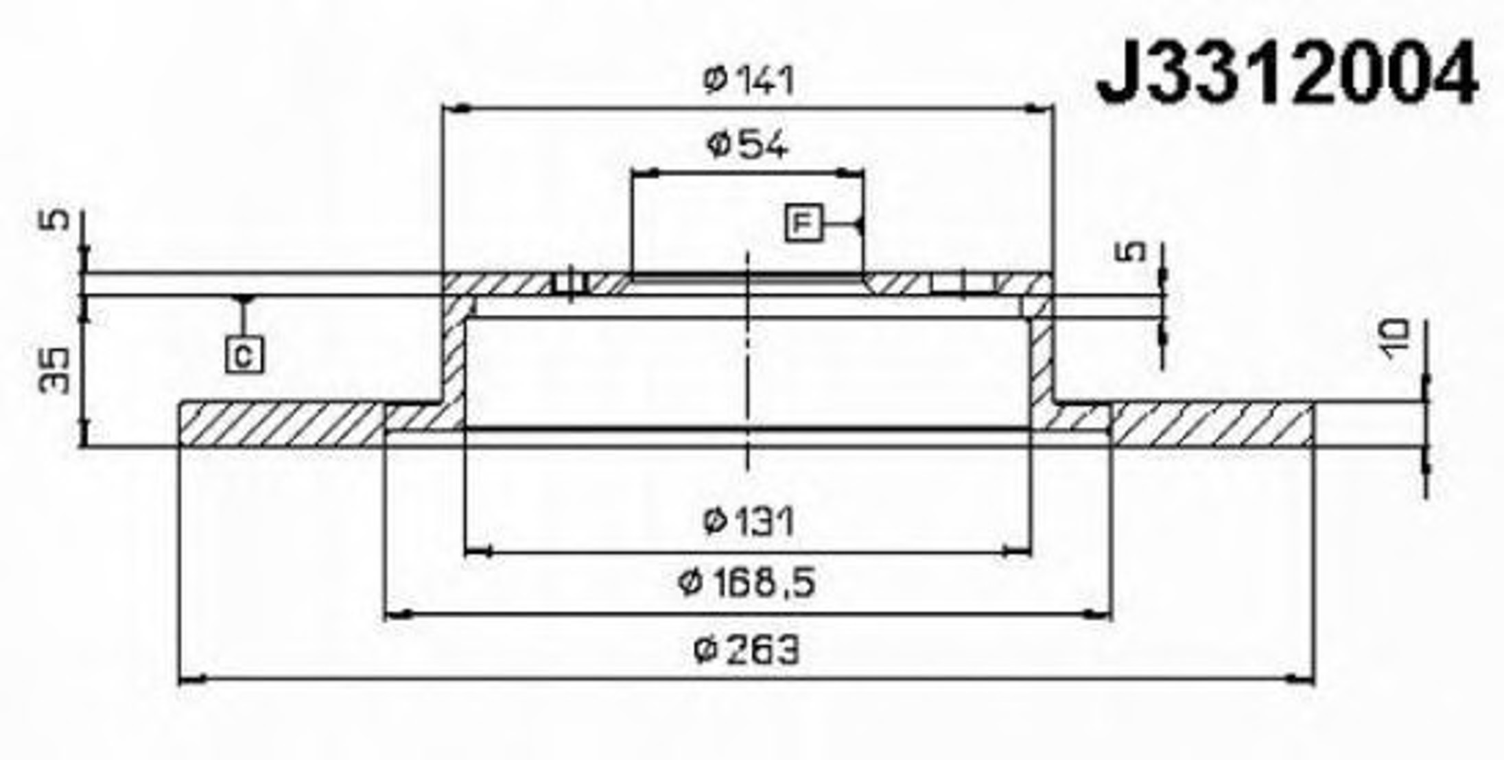 Диск тормозной NIPPARTS J3312004