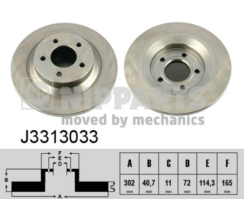 Тормозные диски NIPPARTS J3313033