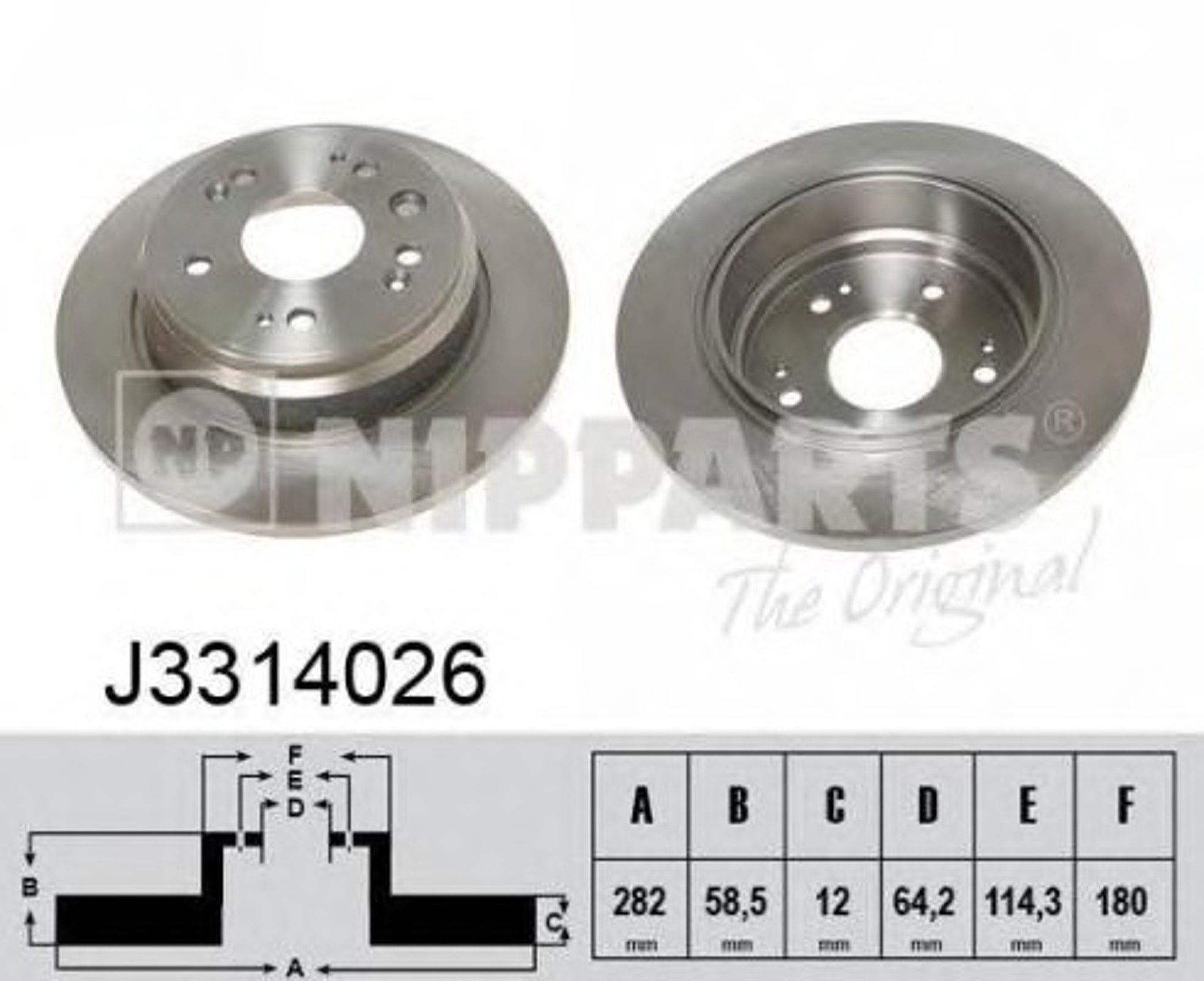 Диск тормозной NIPPARTS J3314026