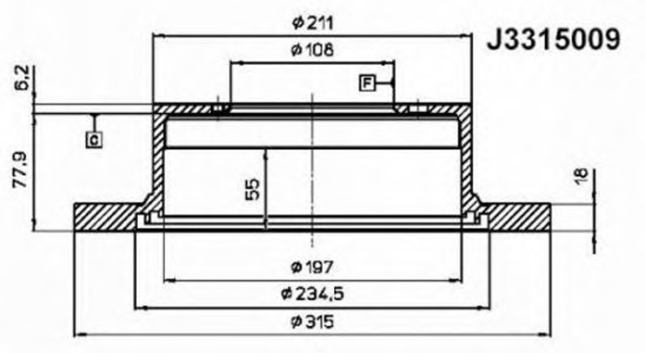 Диск тормозной NIPPARTS J3315009