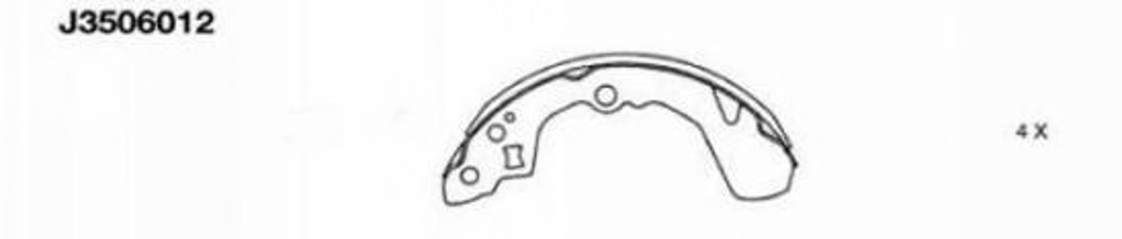 Колодки тормозные барабанные комплект NIPPARTS J3506012