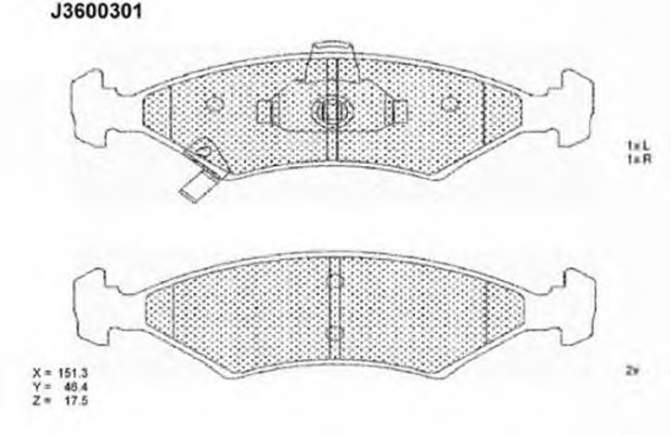 J3600301 NIPPARTS Колодки тормозные дисковые