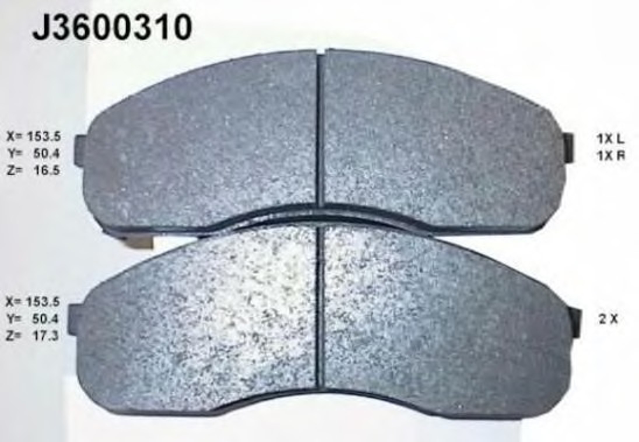 Колодки тормозные дисковые NIPPARTS J3600310