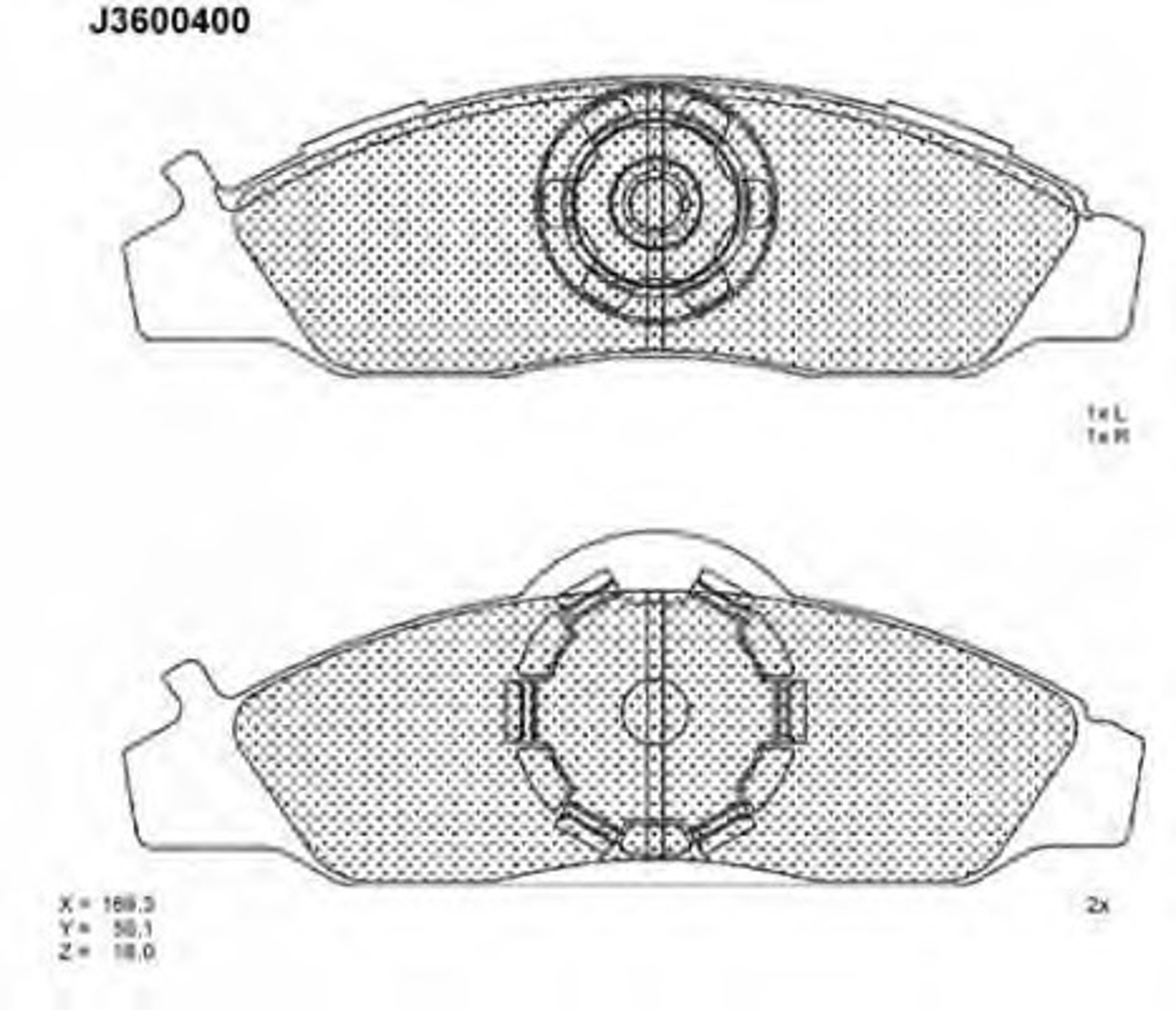 Колодки тормозные дисковые NIPPARTS J3600400