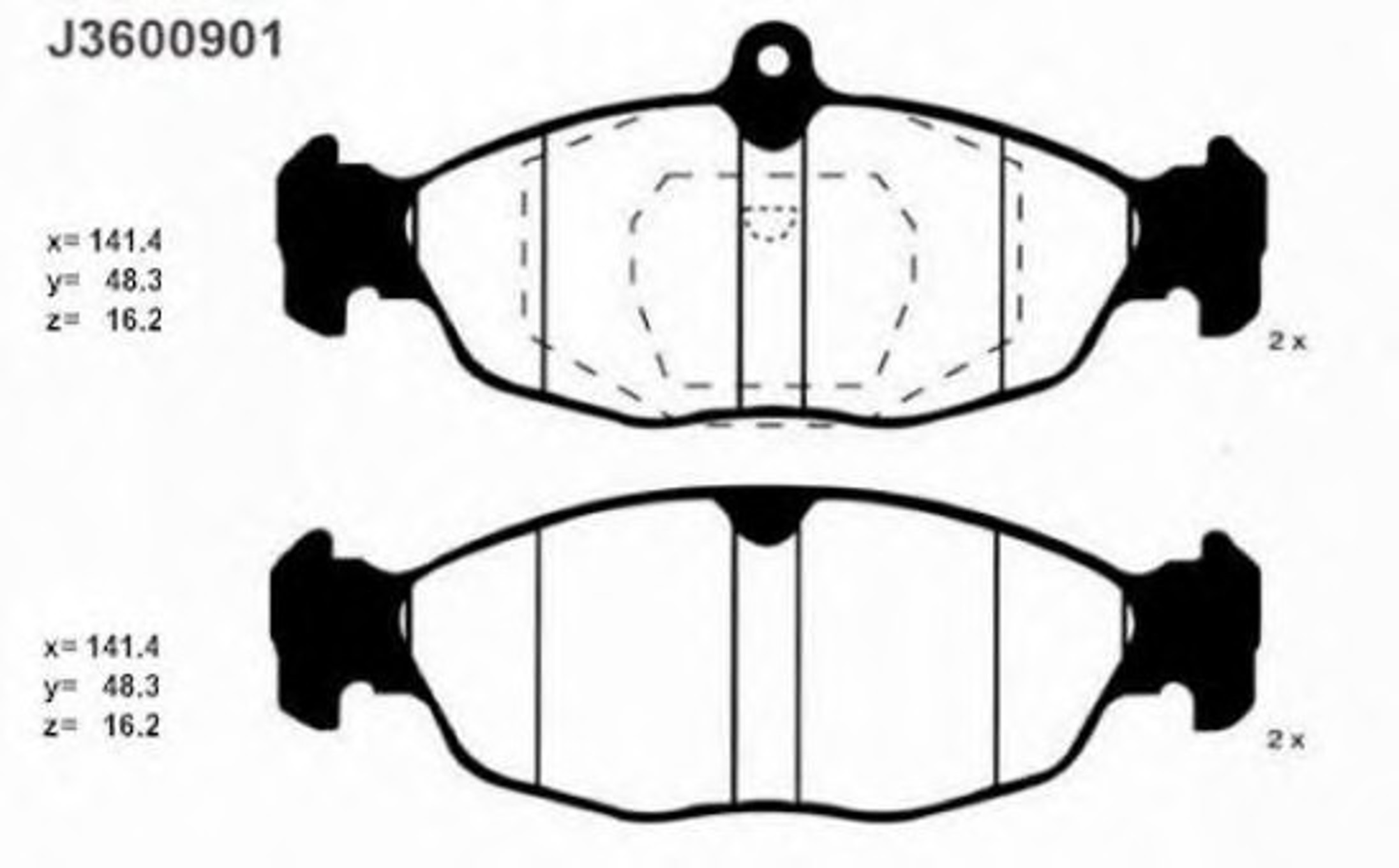 J3600901 NIPPARTS Колодки тормозные дисковые