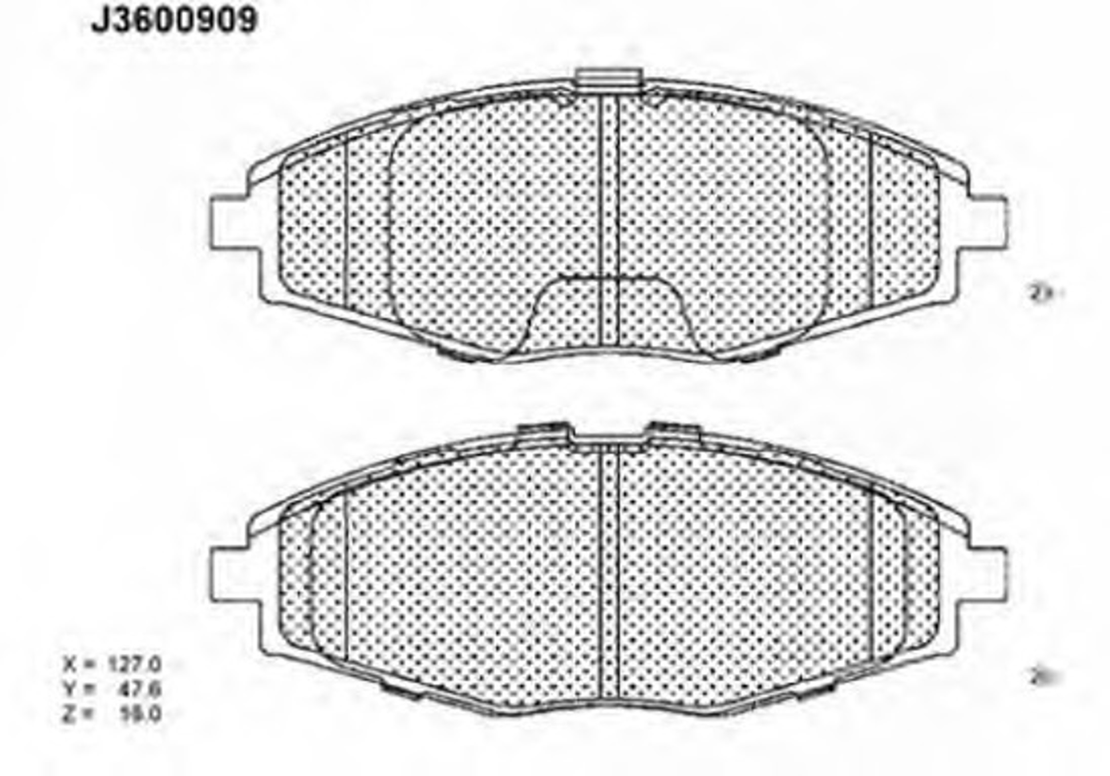 Колодки тормозные дисковые NIPPARTS J3600909