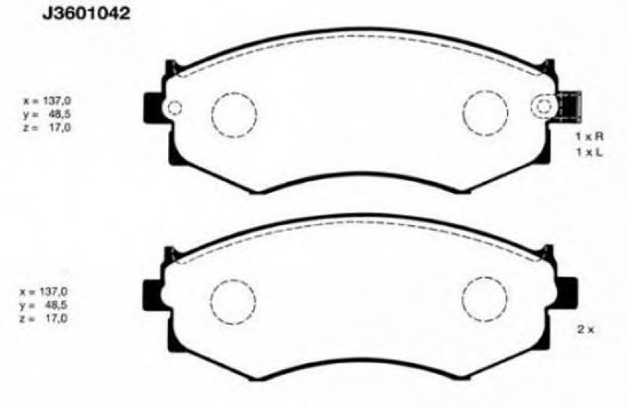 Колодки тормозные дисковые NIPPARTS J3601042