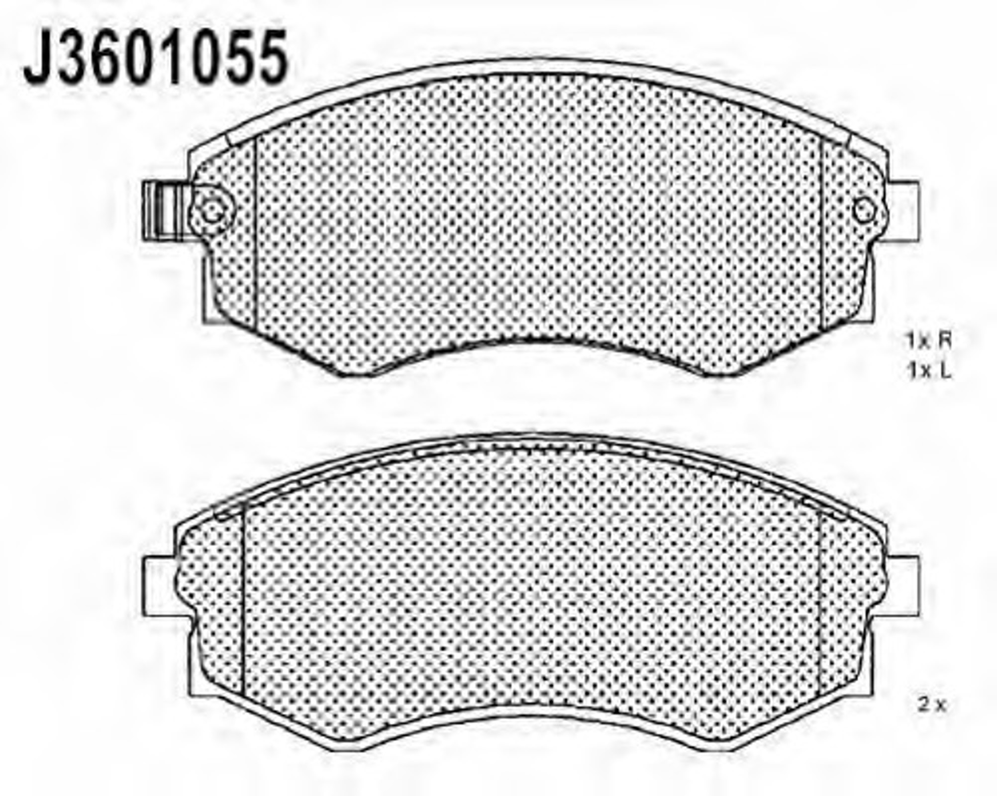 Колодки тормозные дисковые NIPPARTS J3601055