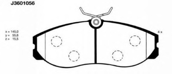 Тормозные колодки NIPPARTS J3601056