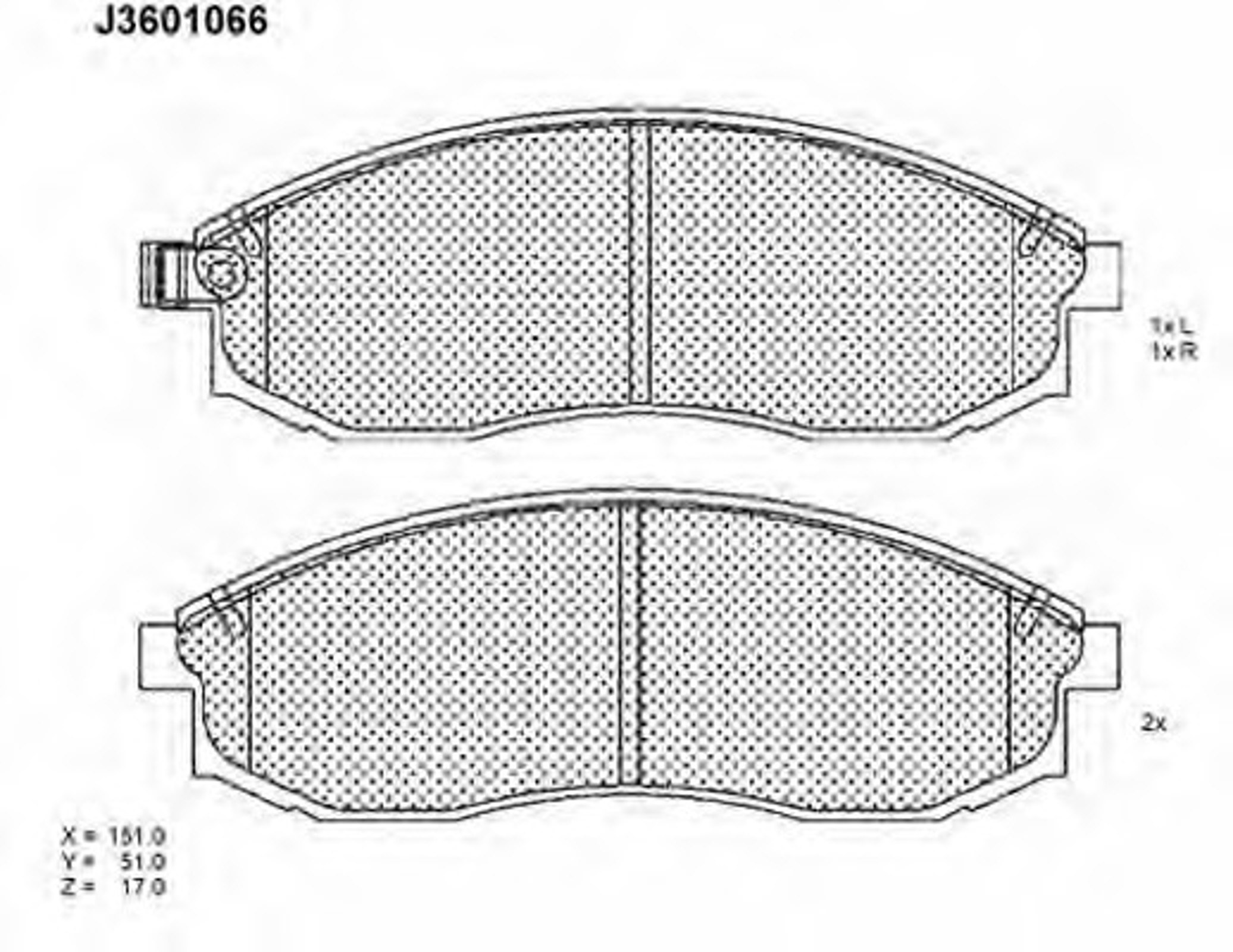 Колодки тормозные дисковые NIPPARTS J3601066