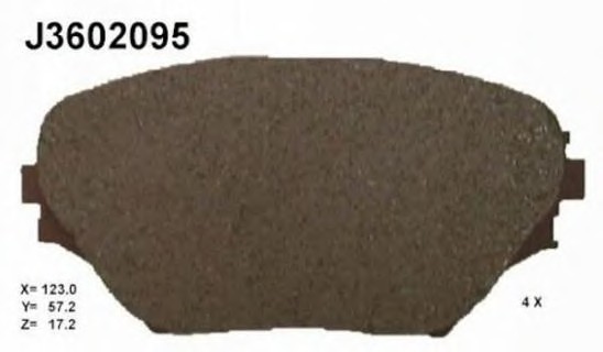 Тормозные колодки NIPPARTS J3602095