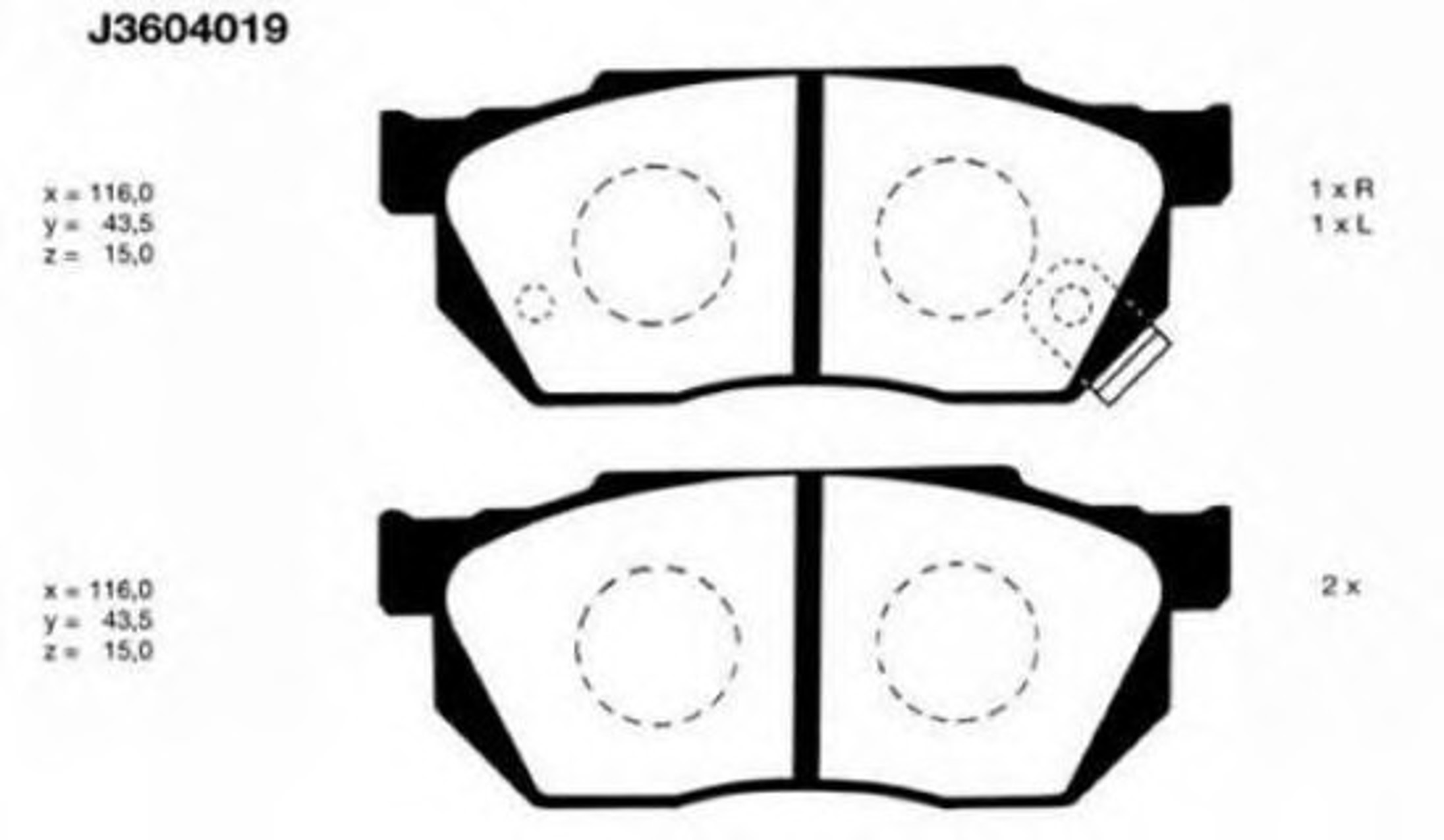 Колодки тормозные дисковые NIPPARTS J3604019