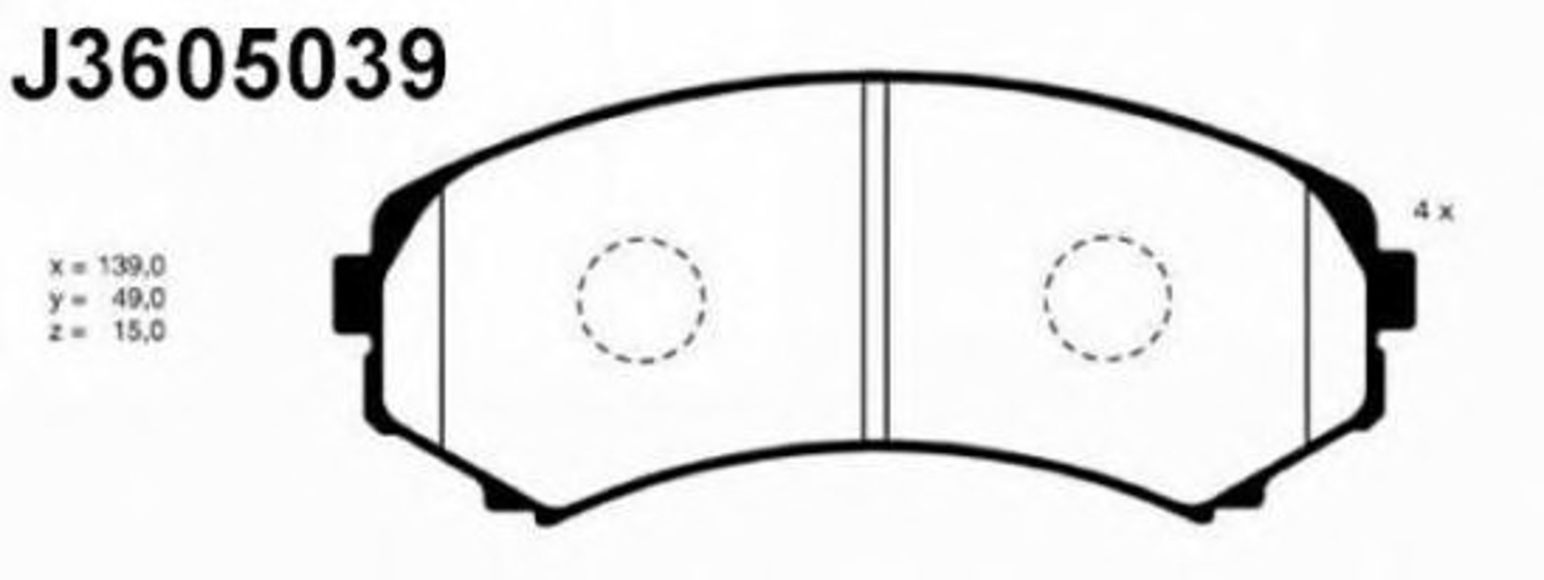 Колодки тормозные дисковые NIPPARTS J3605039