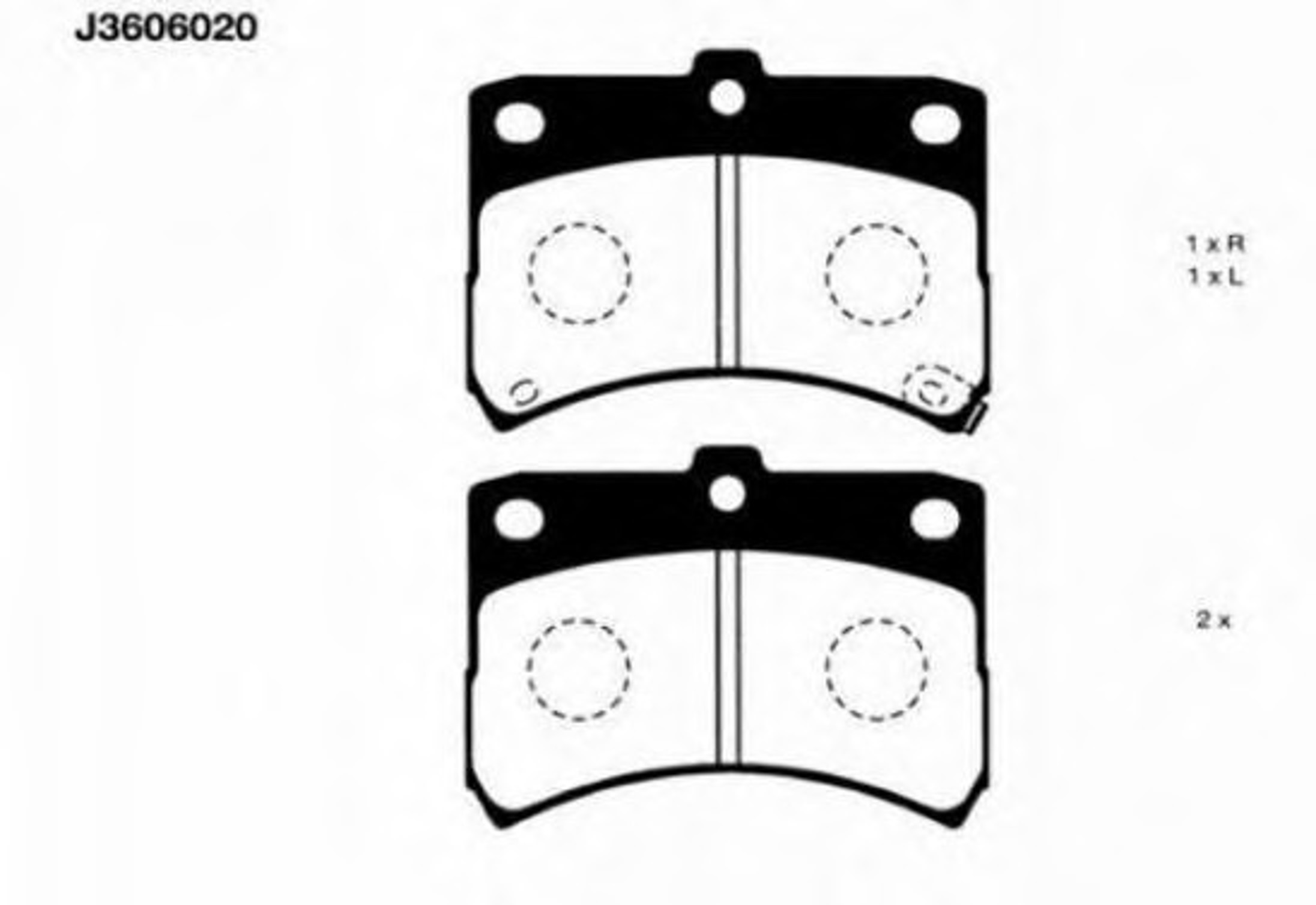 Колодки тормозные дисковые NIPPARTS J3606020