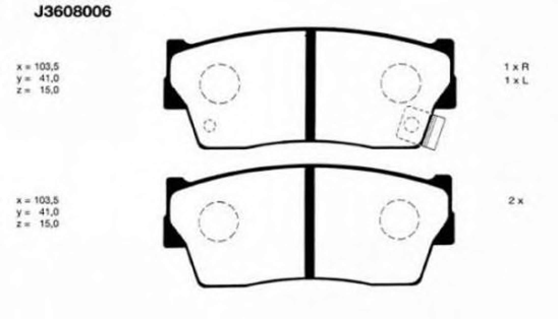 Колодки тормозные дисковые NIPPARTS J3608006